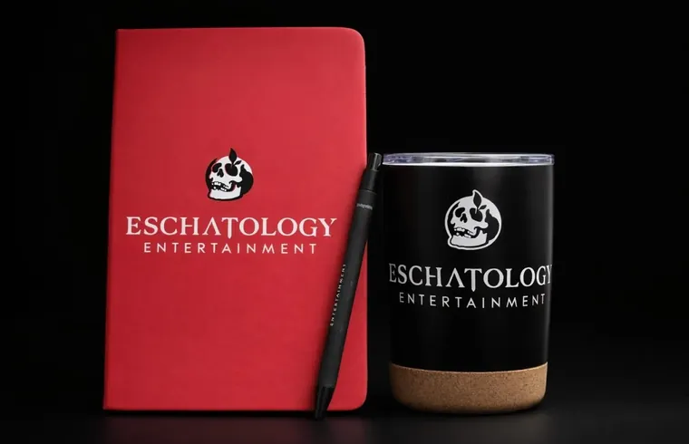 Branded notebook, pen, and tumbler set